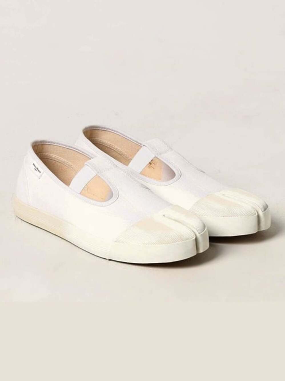 Maison Margiela Women's On The Deck Tabi Canvas Slip On Flat Size 38 (MSRP $675)